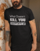 t shirt mockup featuring a bearded man leaning against a rusty wall 32841