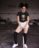 halloween t shirt mockup of a girl with clown makeup and a baseball bat 22922