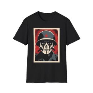Skull Soldier T‑Shirt — Retro Propaganda Military Skull Graphic Tee